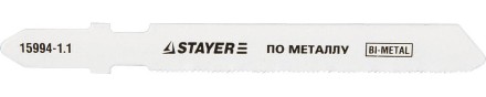 Полотна STAYER &quot;PROFI&quot;, T118GF, для эл/лобзика, Bi-Metall, по металлу (0,5-1,5мм), EU-хвост., шаг 1,1мм, 50мм, 2шт 15994-1.1_z01 купить в Нижневартовске