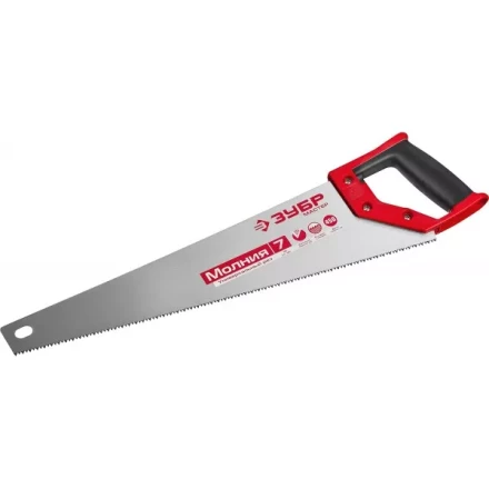 Ножовка универсальная (пила) ЗУБР МОЛНИЯ-7 450 мм, 7 TPI, закалка, рез вдоль и поперек волокон, для средних заготовок, фанеры, ДСП, МДФ 1537-45_z01 купить в Нижневартовске