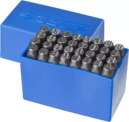 Клейма ЗУБР буквенные кириллица, шрифт 8мм 21503-08_z01 купить в Нижневартовске