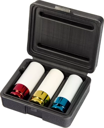 Набор ударных головок, удлиненн.,1/2&#039;&#039;, 6-ти гранн., CrMo, 3 шт. 17мм, 19мм, 21мм Gross 13513 купить в Нижневартовске