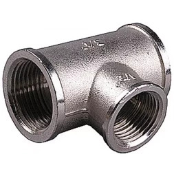 Тройник GENERAL FITTINGS переходной, никелированная латунь, г/г/г, 1&quot;-1/2&quot;-1&quot; 51060-1-1/2-1
