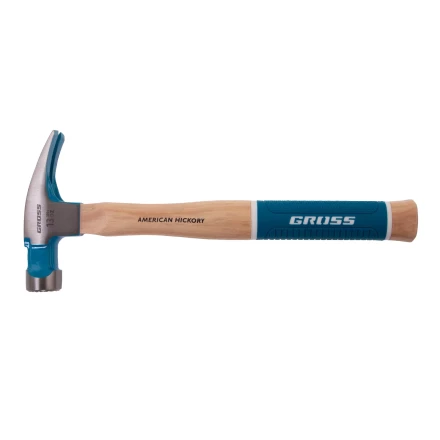 Молоток-гвоздодер GROSS 10413, 380 г, угол 75, магнит, обрезиненная рукоятка American Hickory купить в Нижневартовске