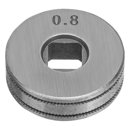 Подающий ролик, U профиль зубчатый под флюсовую проволоку 0,8-1мм посадка квадрат, 2 шт Denzel 93653 купить в Нижневартовске