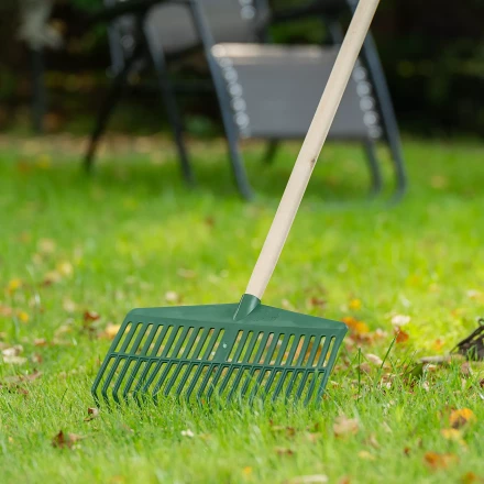 Грабли веерные пластиковые Сибртех, 420 мм, 22 плоских зуба, без черенка, Россия, 617055 купить в Нижневартовске