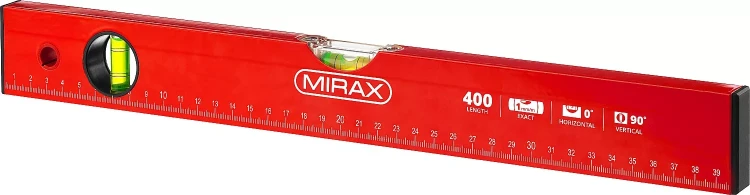 Уровень коробчатый MIRAX, 2 ампулы, крашеный, 400мм 34602-040_z02 купить в Нижневартовске