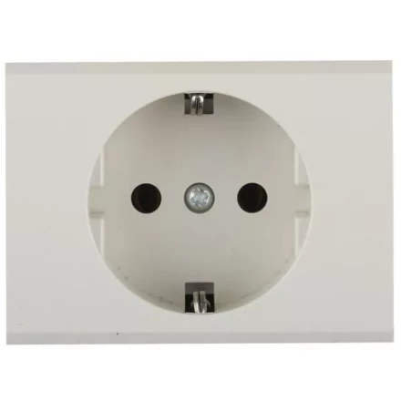 Розетка СВЕТОЗАР "ЭФФЕКТ" с заземлением, одинарная, без вставки и рамки, цвет бежевый, 16А/~250В SV-54400-B купить в Нижневартовске