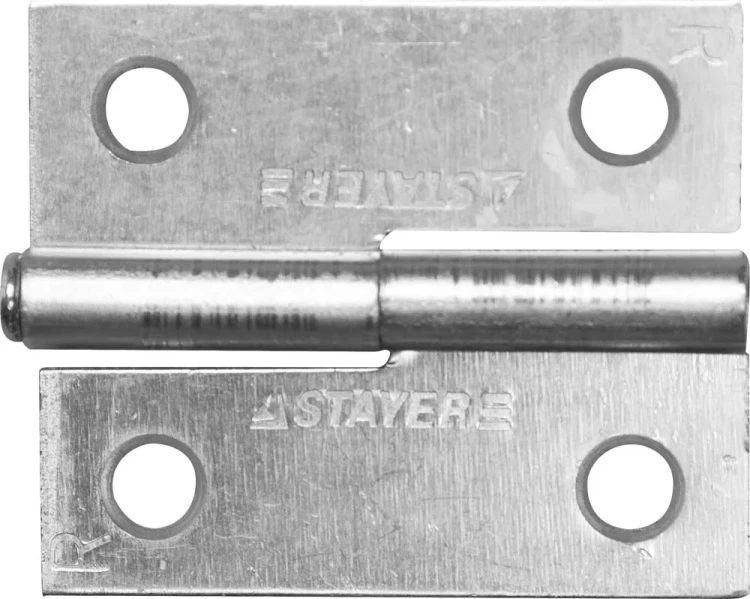 Петля дверная STAYER "MASTER" разъемная, цвет белый цинк, правая, 50мм 37613-50-1R купить в Нижневартовске