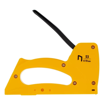 Степлер пластиковый, скобы в комплекте, тип 53, 6-10 мм Denzel 40221 купить в Нижневартовске