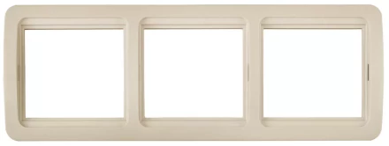 Панель СВЕТОЗАР "ГАММА" тройная горизонтальная, цвет бежевый SV-54148-B купить в Нижневартовске