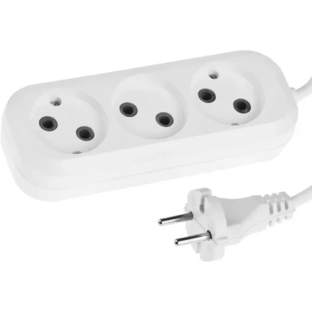 Удлинитель СИБИН электрический, ПВС сечение 0,75кв мм, 3 гнезда, макс мощн 1300Вт, 5м 55031-5 купить в Нижневартовске