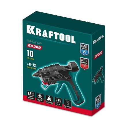 KRAFTOOL  GG-200, 11 мм 200°C, термоклеящий газовый пистолет 55524 купить в Нижневартовске