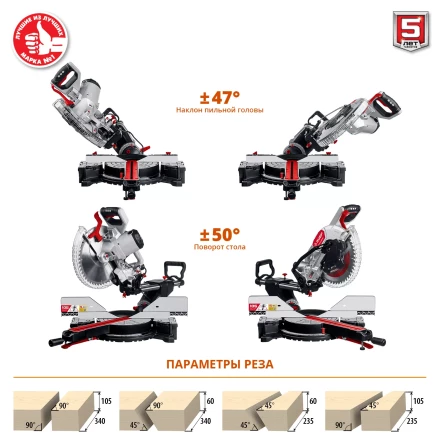 Пила торцовочная с протяжкой ЗПТ-305-1800 ПЛ серия МАСТЕР купить в Нижневартовске