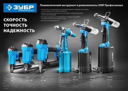 Заклепочник пневматический корпус из композит материалов для заклепок из нержав стали 24-32-4-48мм 31287-48 серия Без серии купить в Нижневартовске