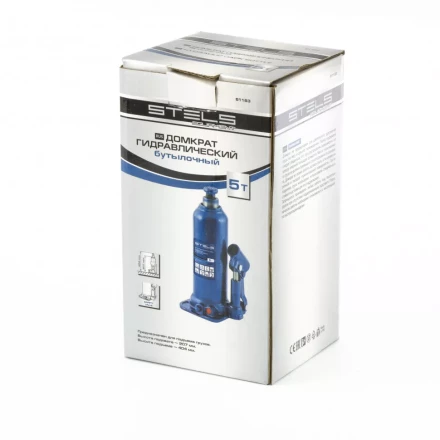 Домкрат гидравлический бутылочный 5 т h подъема 207-404 мм Stels 51163 купить в Нижневартовске