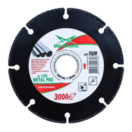 Диск мультифункциональный METAL PRO 125*1.6*3*22,23 купить в Нижневартовске
