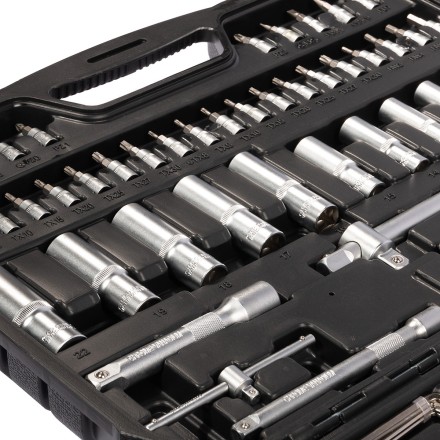 Набор автоинструмента КВТ НАИ-09/150 1/2&quot;, 1/4&quot;, 3/8&quot;, 150 предметов (92315) купить в Нижневартовске