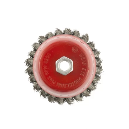 Щетка для УШМ, 100 мм, М14, "чашка", крученая проволока 0,35 мм  MTX 74615 купить в Нижневартовске