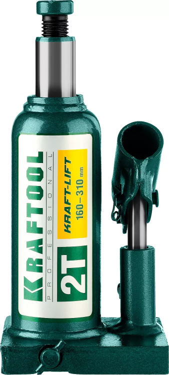 Домкрат гидравлический бутылочный "Kraft-Lift", сварной, 2т, 160-310мм, KRAFTOOL 43462-2 43462-2_z01 купить в Нижневартовске