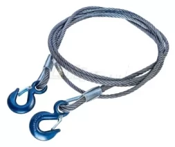 Буксировочный трос стальной крюк-крюк диаметр каната 18 мм. 6 м. опресовка