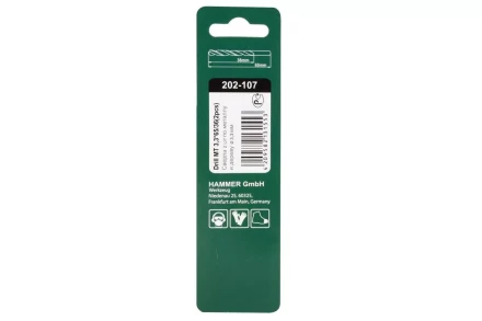 Сверло по металлу HAMMER Ф3.3х65мм (DR MT 3,3мм*65/36мм 2шт.) купить в Нижневартовске