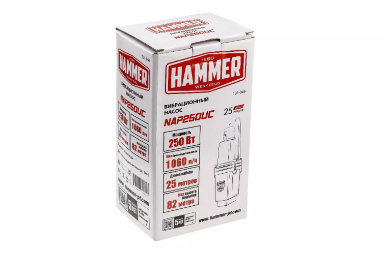 Вибрационный насос HAMMER NAP250UC(25) купить в Нижневартовске