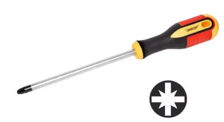 Отвертка крестовая Рz№3х 200мм,трехкомп.рук 1/12/120 19689 купить в Нижневартовске