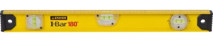 Уровень STAYER "MASTER" "I-Bar" РЕЛЬС двутавровый, 3 противоударных ампулы (1 поворотная на 360 град), линейка, 60см 3470-060_z01 купить в Нижневартовске
