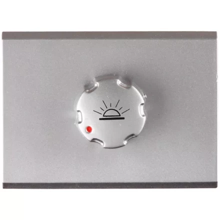 Диммер СВЕТОЗАР "ЭФФЕКТ" без вставки и рамки, цвет светло-серый металлик, 60-500Вт SV-54442-SM купить в Нижневартовске