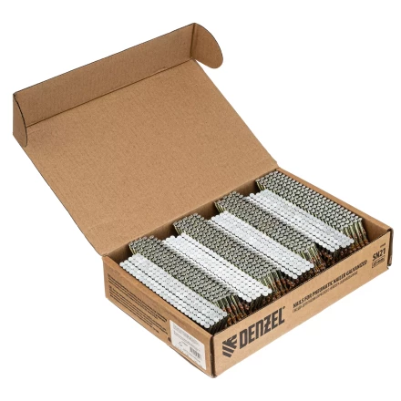 Гвозди для пнев. нейлера (оцинк.), длина - 65 мм, диам. - 2,9 мм, 2000 шт. Denzel 57685 купить в Нижневартовске