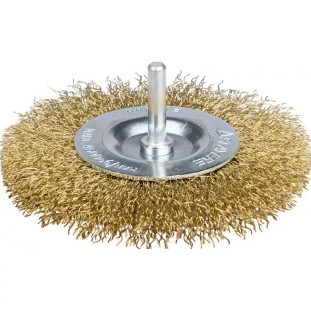 STAYER "PROFESSIONAL". Щетка дисковая для дрели, витая латунированная стальная проволока 0,3мм, 100мм 35114-100_z01 купить в Нижневартовске