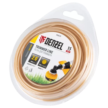 Леска для триммера армированная алюминием круглая, 2,0мм х 15м, блистер ALUFLEX Denzel 96829 купить в Нижневартовске