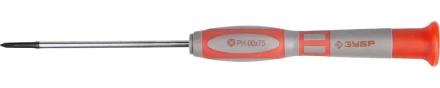 Отвертка ЗУБР "МАСТЕР" для точных работ, Cr-V, PH №00х75мм 25632-00-075 купить в Нижневартовске