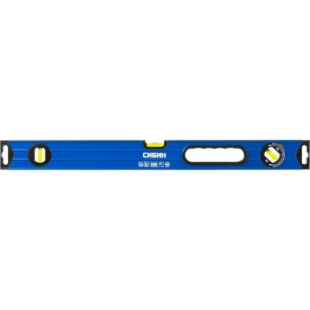 Уровень СИБИН коробчатый усиленный, утолщенный профиль, 2 фрезерованные поверхности, 3 противоударных ампулы (1 поворотная на 360 град), с ручками, 6 34609-060 купить в Нижневартовске