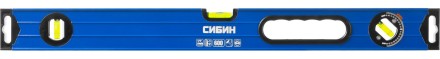 Уровень СИБИН коробчатый усиленный, утолщенный профиль, 2 фрезерованные поверхности, 3 противоударных ампулы (1 поворотная на 360 град), с ручками, 6 34609-060 купить в Нижневартовске
