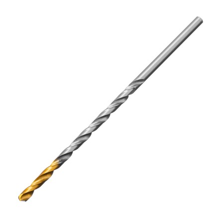 Сверло спиральное по металлу 4 х 119 мм, Р6М5, Golden Tip, удлиненное Denzel 718250 купить в Нижневартовске