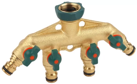 Распределитель RACO "Profi-Plus" четырехканальный, латунный с покрытием TPR, 3/4" 4244-55134D купить в Нижневартовске