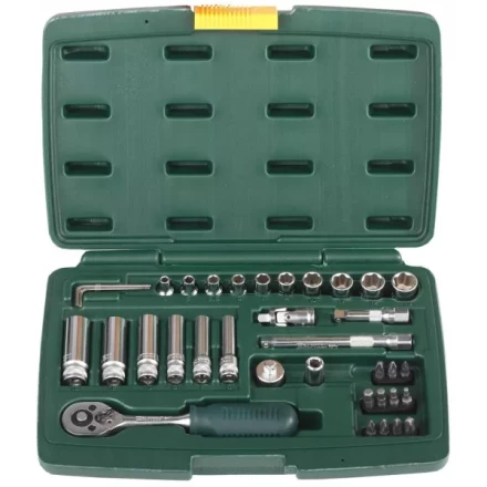 Набор KRAFTOOL "INDUSTRIE QUALITAT" Торцовые головки, 1/2", 1/4", 37 предметов 27881-H37 купить в Нижневартовске