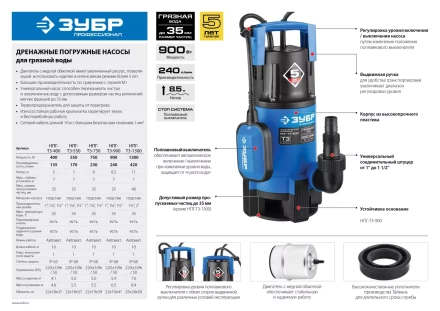 Насос дренажный НПГ-Т3-750 серия ПРОФЕССИОНАЛ купить в Нижневартовске