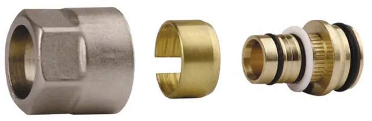 Соединитель GENERAL FITTINGS для металлопластиковых труб, евроконус, никелированная латунь, 1/2" / 16 мм x 2,0 мм 51047-1/2-16 купить в Нижневартовске