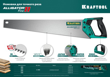 Ножовки для точного реза Alligator Fine 11 15203-55 купить в Нижневартовске