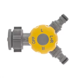 Разветвитель двухканальный с внутренней резьбой 3/4" - 1" с переключателем PALISAD LUXE 66239