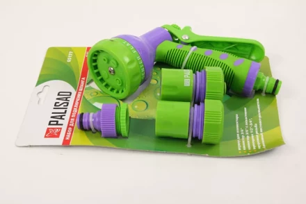 Набор для подключения шланга 3/4" (пистолет 6-и режимн адаптер 2 соединителя)  PALISAD 65177 купить в Нижневартовске