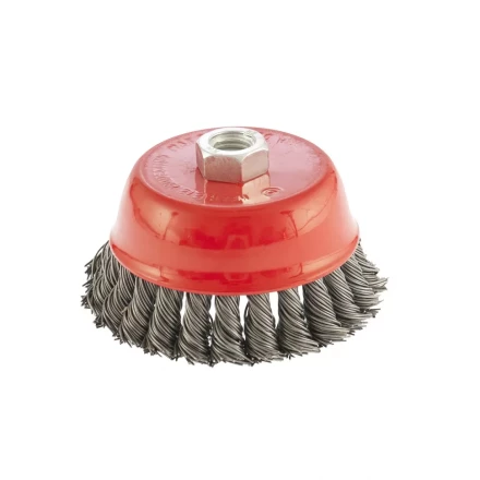 Щетка для УШМ 125 мм М14 "чашка" крученая проволока 0,35 мм MTX 74617 купить в Нижневартовске