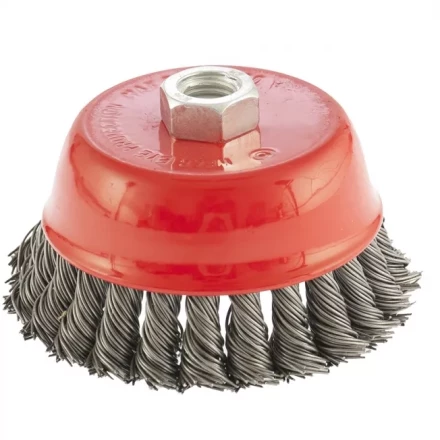 Щетка для УШМ 125 мм М14 "чашка" крученая проволока 0,35 мм MTX 74617 купить в Нижневартовске