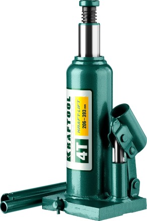Домкрат гидравлический бутылочный &quot;Kraft-Lift&quot;, сварной, 4т, 206-393мм, KRAFTOOL 43462-4 43462-4_z01 купить в Нижневартовске