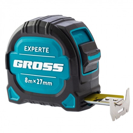 Рулетка нейлон Experte 8м x 27мм двухкомпон. корпус магнит двухстор. Разметка Gross 32576 купить в Нижневартовске