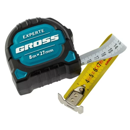 Рулетка нейлон Experte 8м x 27мм двухкомпон. корпус магнит двухстор. Разметка Gross 32576 купить в Нижневартовске