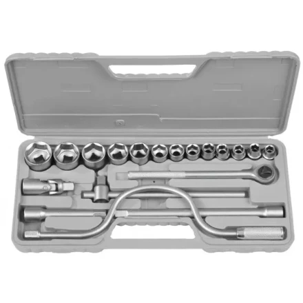 Набор STAYER Автомобильный инструмент "STANDARD" хромированное покрытие, 19 предметов 27585-H19 купить в Нижневартовске