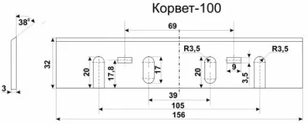 Нож К-100 комплект 2шт 25529 купить в Нижневартовске