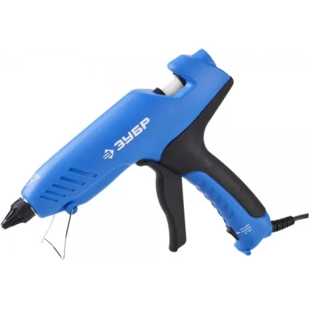 Пистолет ЗУБР клеевой (термоклеящий), эл, эргоном рукоятка, выключатель на рукоятке, рабоч темп 193град, d=12мм, 100Вт 06851-80-12_z02 купить в Нижневартовске